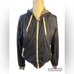 H&m L.O.G.G. Navy Hooded Jacket